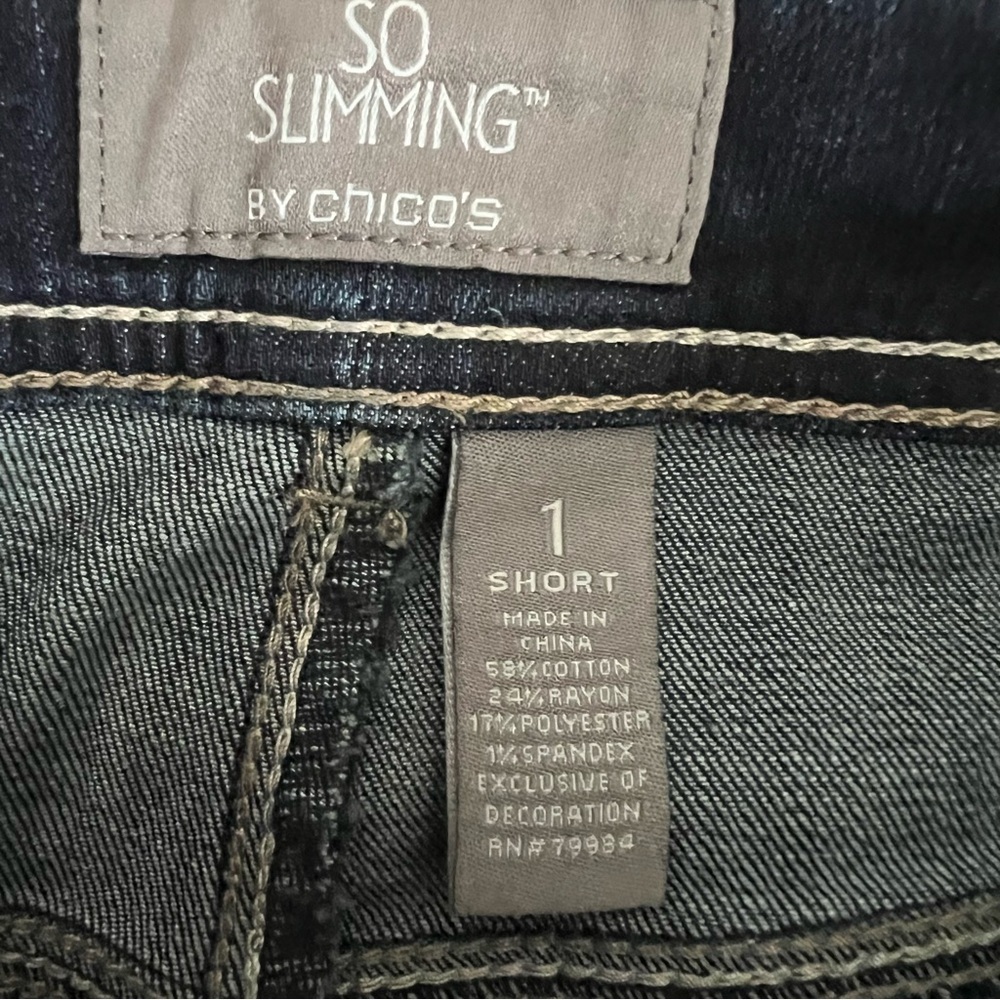 Chico's Deep Indigo So Slimming Boot Cut Jeans C204 - Picture 4 of 5